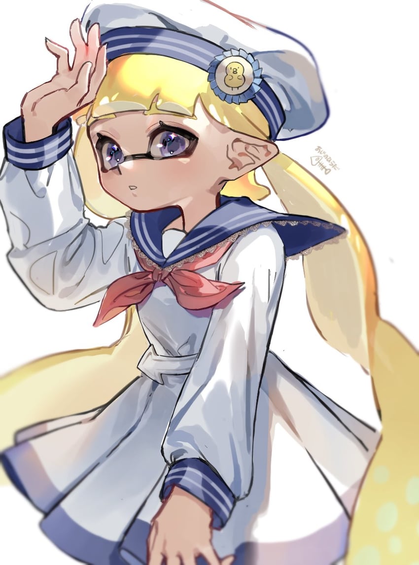 inkling player character and inkling girl (splatoon) drawn by osakana_aji