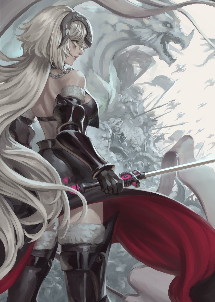 jeanne d'arc alter (fate and 1 more) drawn by peperon_(peperou)