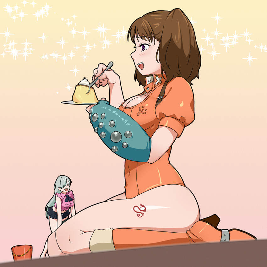 elizabeth liones and diane (nanatsu no taizai) drawn by rokka_(gipsyroad)