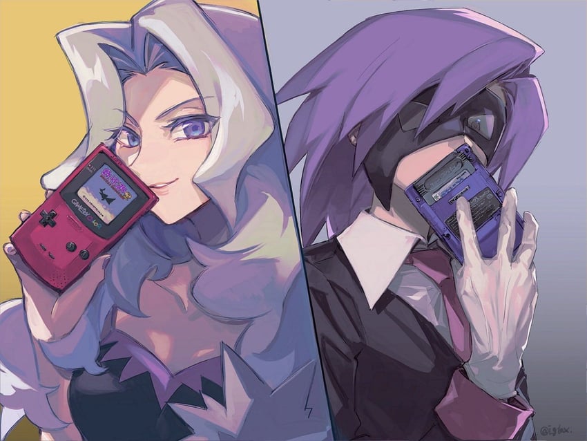 karen and will (pokemon and 1 more) drawn by i_g1ax