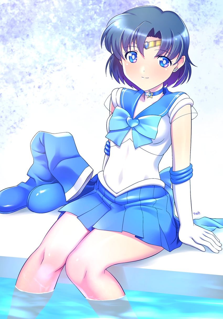 mizuno ami, sailor mercury, and super sailor mercury (bishoujo senshi sailor moon) drawn by himehachi_(hime8manga)