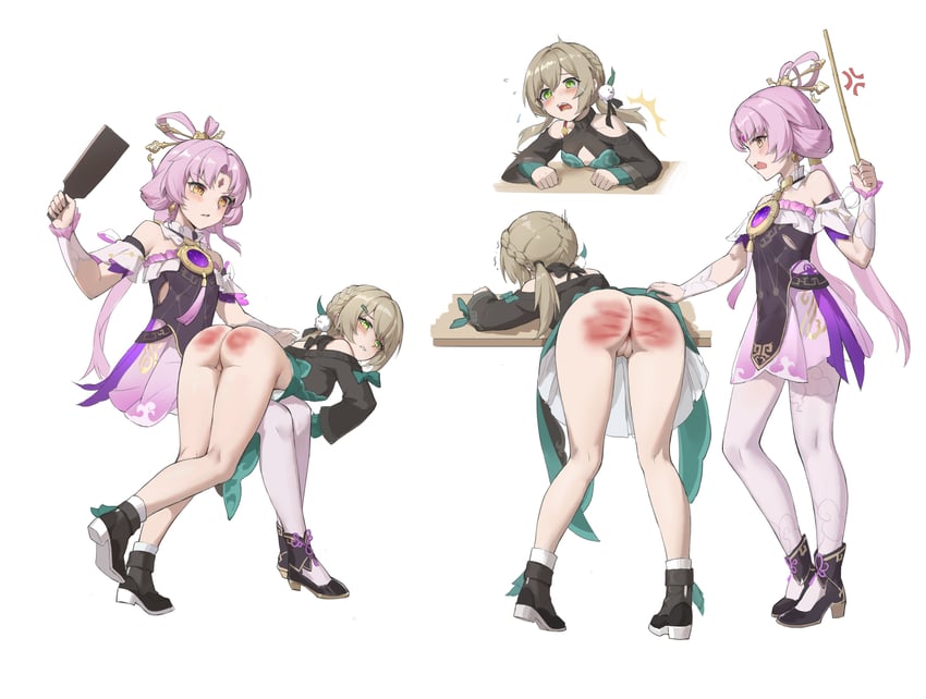 fu xuan and qingque (honkai and 1 more) drawn by attack_of_the_hatogod
