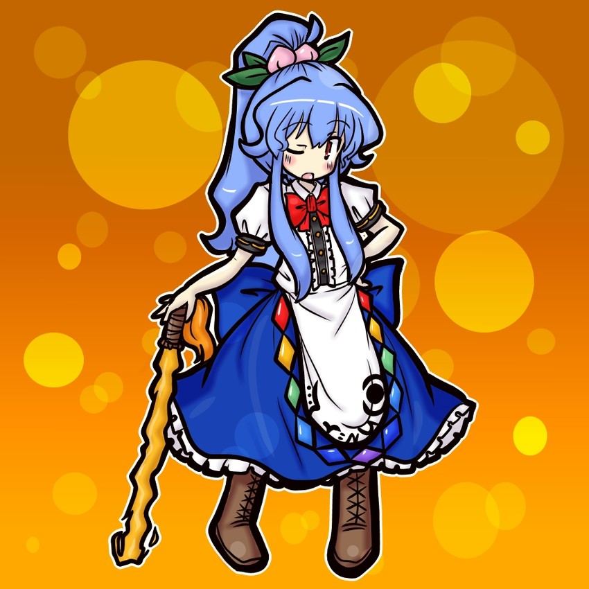 hinanawi tenshi (touhou) drawn by eruru_(erl)