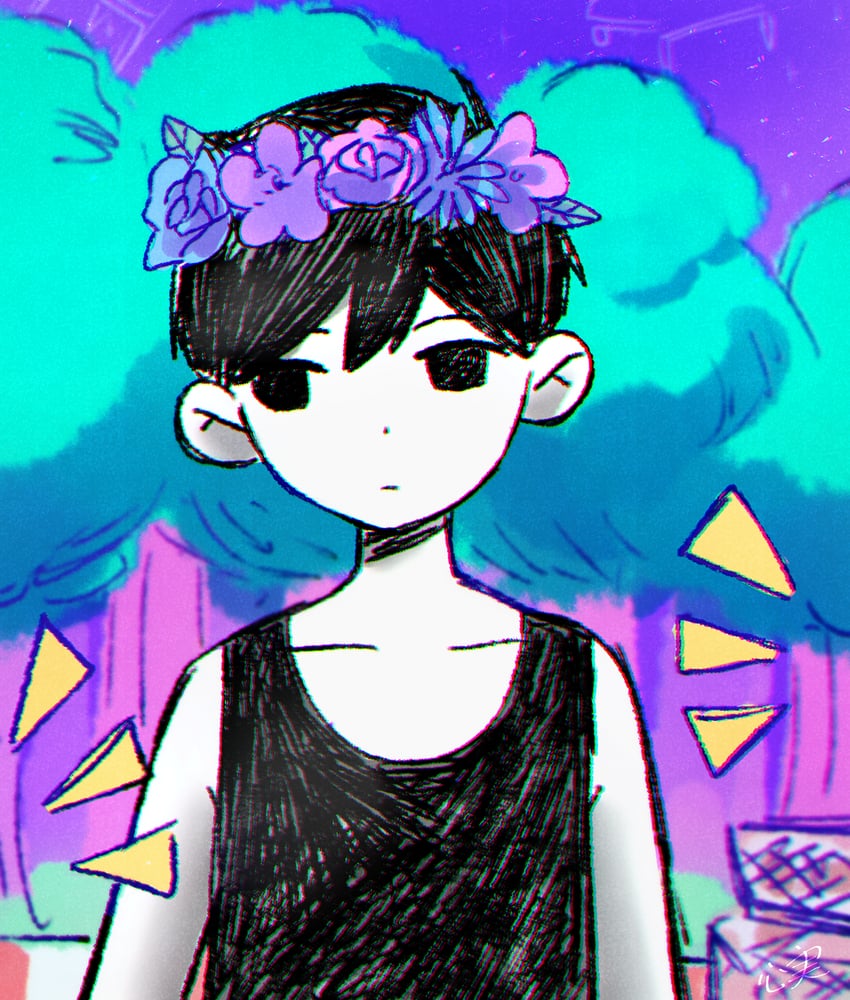 omori (omori) drawn by kokomi_(aniesuakkaman)