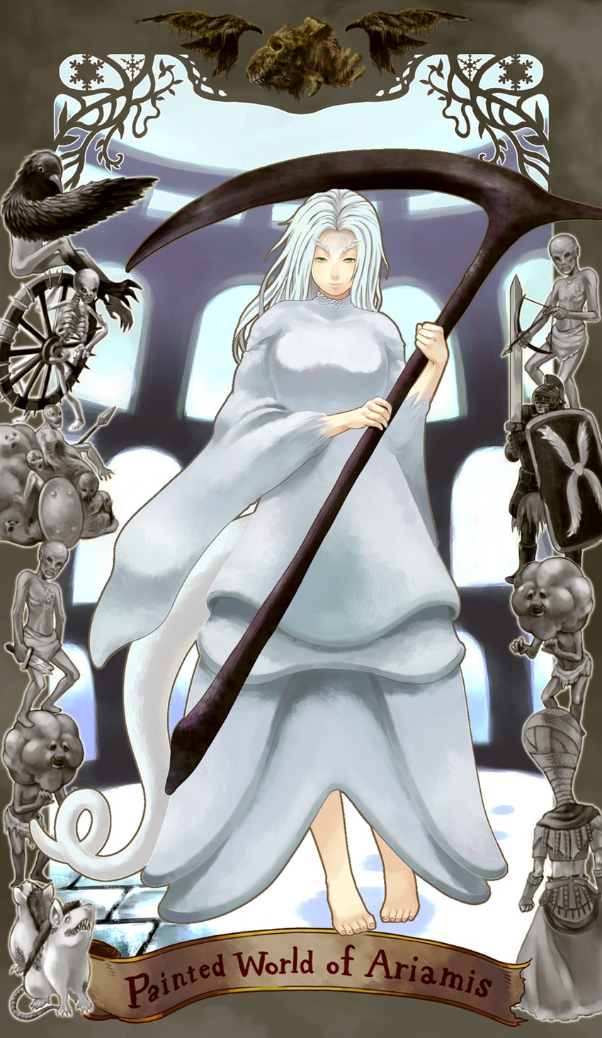 priscilla the crossbreed, berenike knight, hollow, xanthous king jeremiah, crow demon, and 3 more (dark souls and 1 more) drawn by mozuku_(894893)