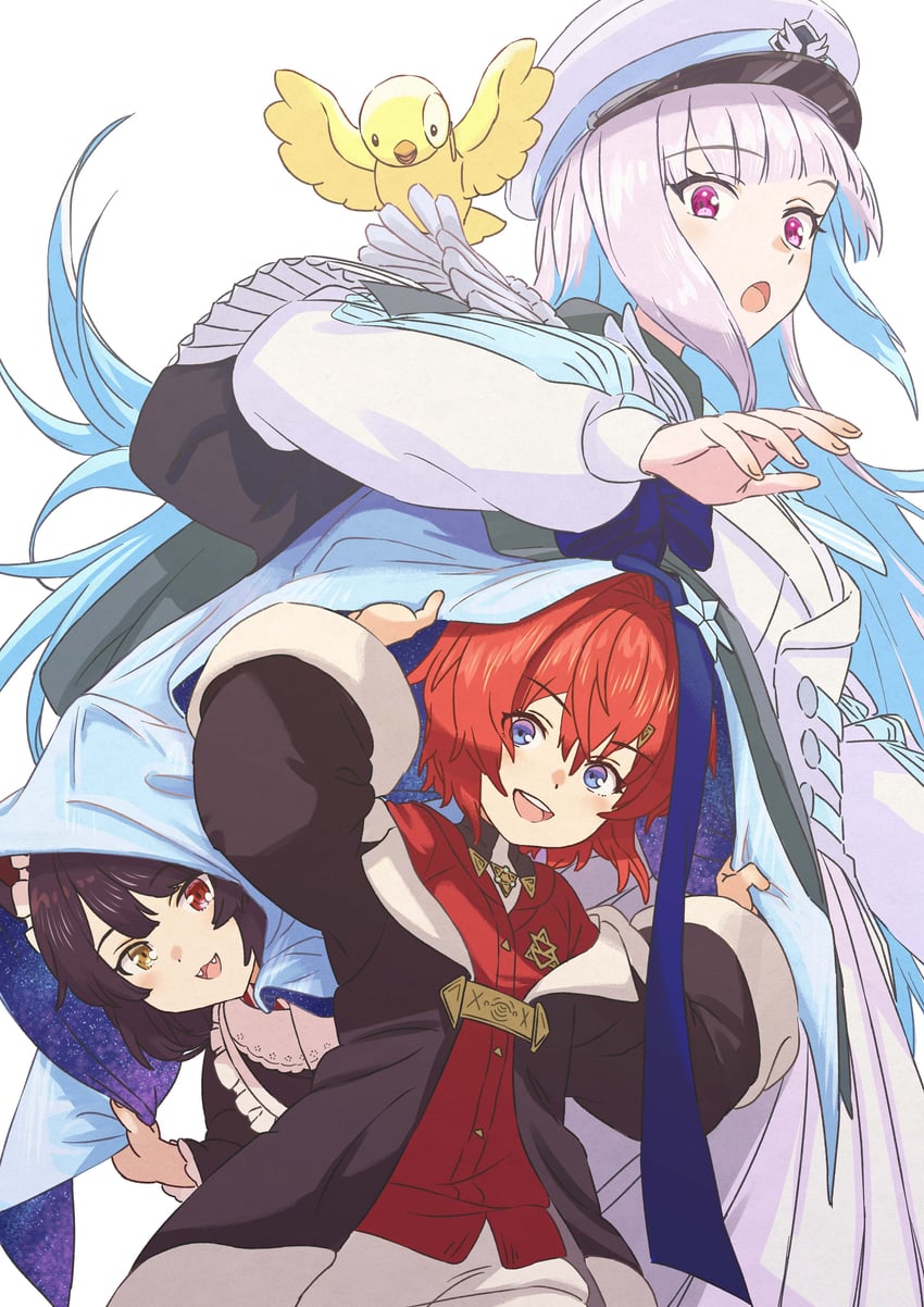 lize helesta, ange katrina, inui toko, and sebastian piyodore (nijisanji) drawn by asada7101
