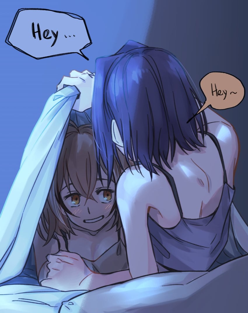 ouro kronii and nanashi mumei (hololive and 1 more) drawn by anco_(platanity)
