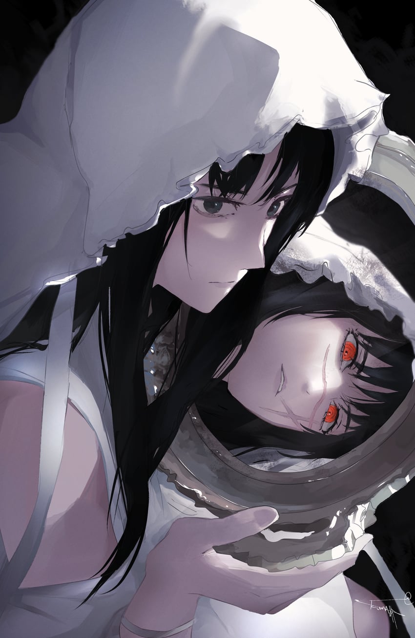 yoru and mitaka asa (chainsaw man) drawn by kumah_dessu