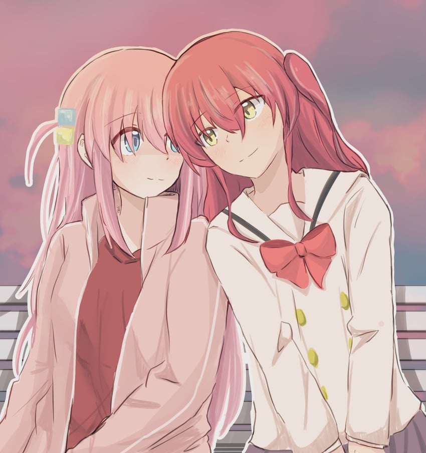 gotoh hitori and kita ikuyo (bocchi the rock!) drawn by kisaragi_yukitora