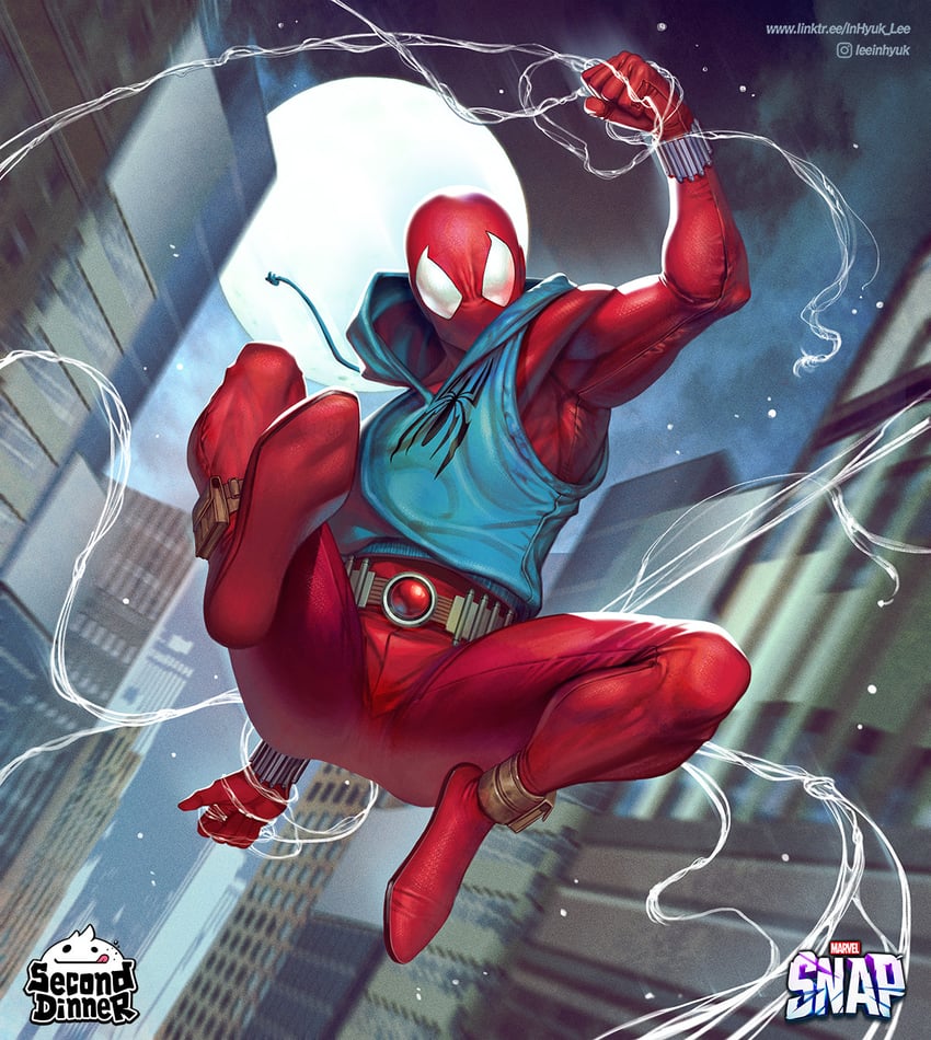 scarlet spider and ben reilly (marvel and 1 more) drawn by in-hyuk_lee