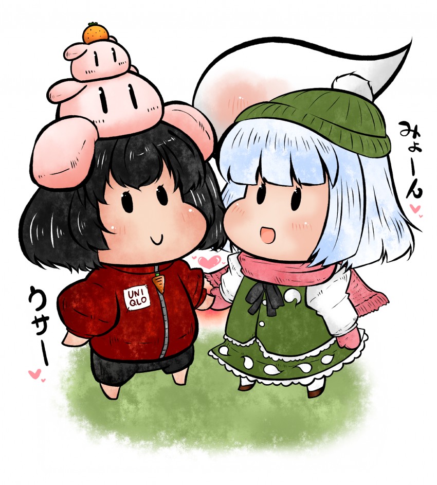 konpaku youmu, inaba tewi, and shimamura youmu (touhou and 1 more) drawn by onion_pikupiku
