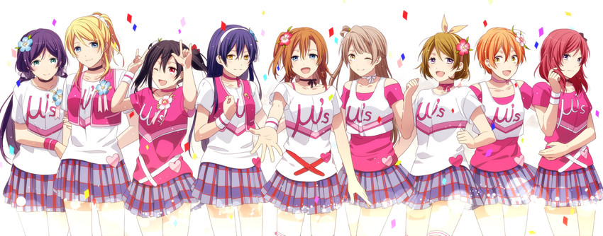 nishikino maki, tojo nozomi, sonoda umi, yazawa nico, ayase eli, and 4 more (love live! and 1 more) drawn by bshi_edayo