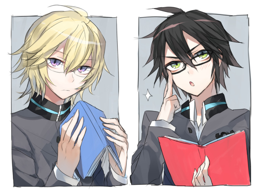 hyakuya yuuichirou and hyakuya mikaela (owari no seraph) drawn by cow_(shadow)
