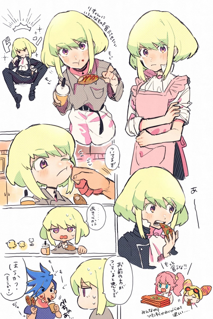 lio fotia, galo thymos, aina ardebit, and lucia fex (promare) drawn by mm_y19