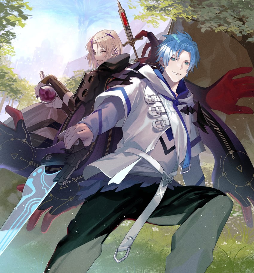 regis altare and magni dezmond (holostars and 1 more) drawn by isal_(lasi)