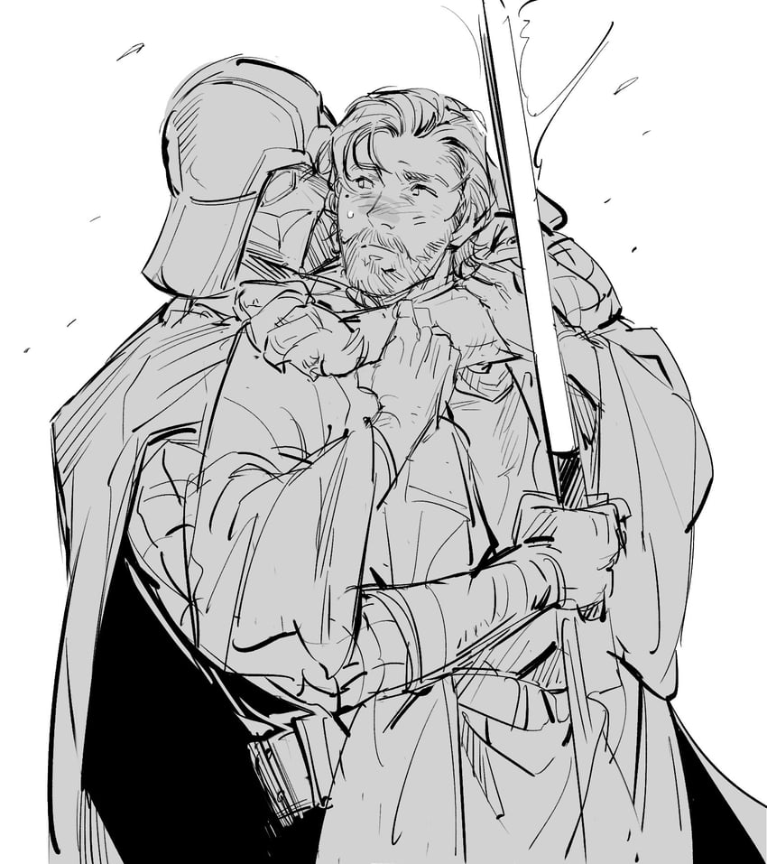 darth vader and obi-wan kenobi (star wars and 1 more) drawn by aesjmhi5