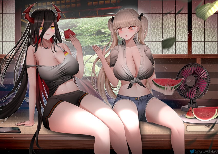 formidable and friedrich der grosse (azur lane) drawn by gdat
