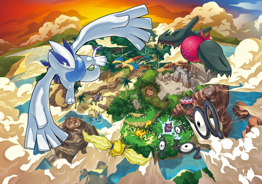 pikachu, morpeko, lugia, unown, unown a, and 12 more (pokemon and 1 more)