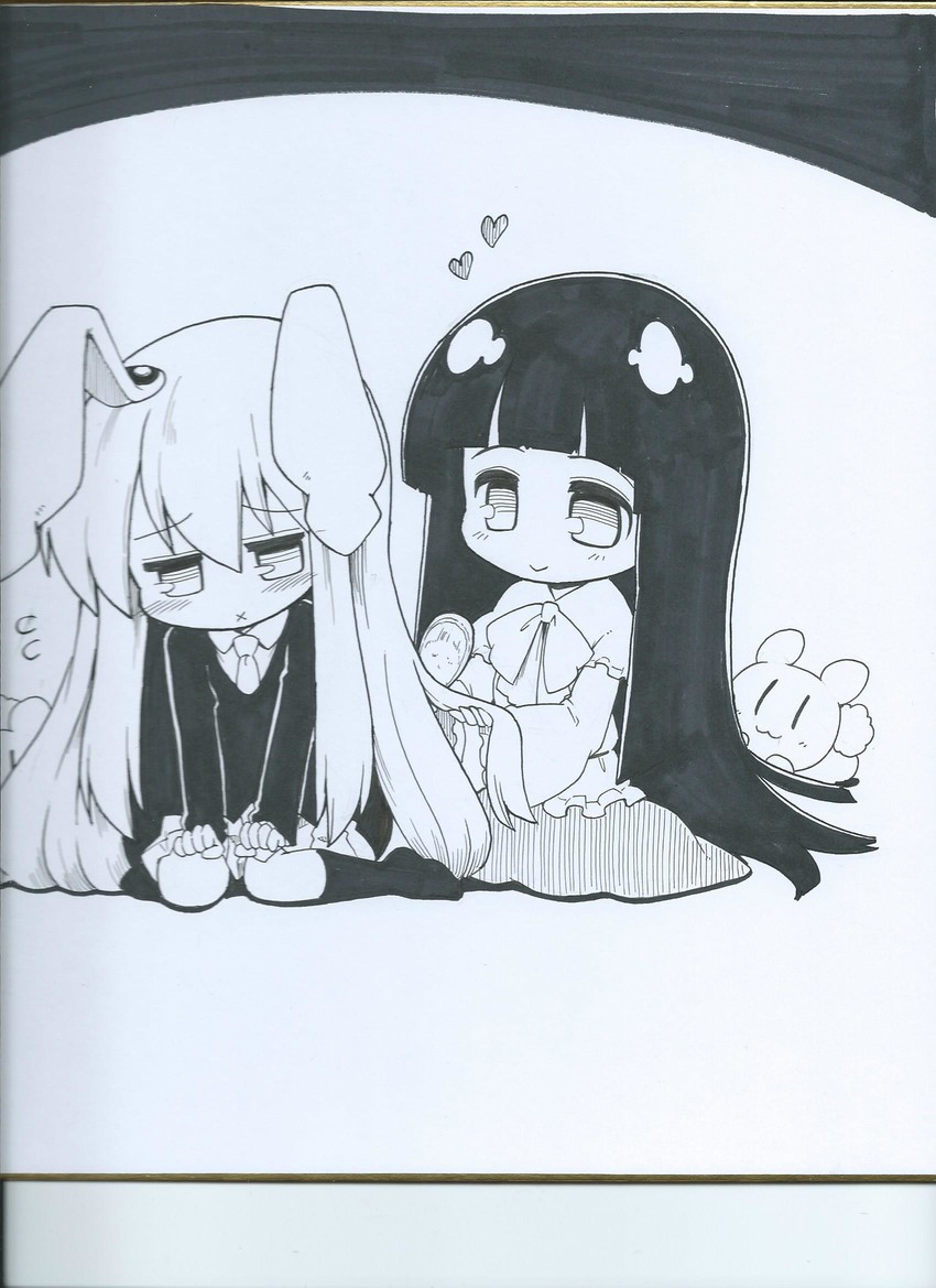 reisen udongein inaba, houraisan kaguya, and inaba mob (touhou) drawn by futa_(nabezoko)