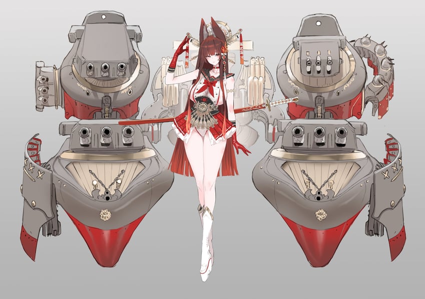 yamato (original and 1 more) drawn by dishwasher1910