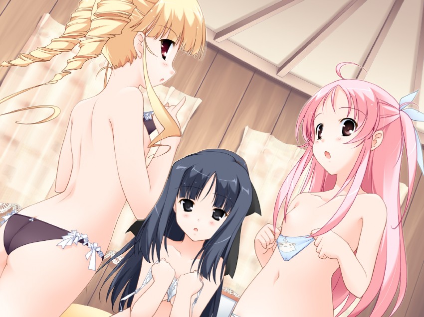 hoshina nanami, hiinoki suzuri, and tsukimori ririka (shirokuma bellstars) drawn by fujiwara_warawara