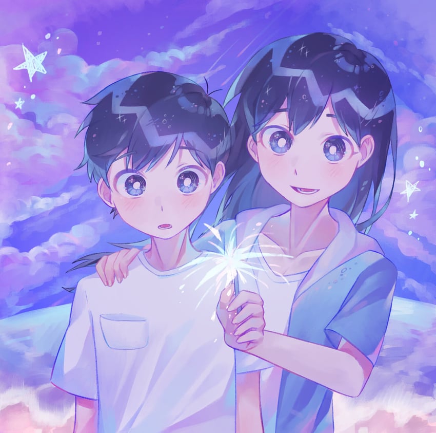 sunny and mari (omori) drawn by iro_(mywife_sunny)