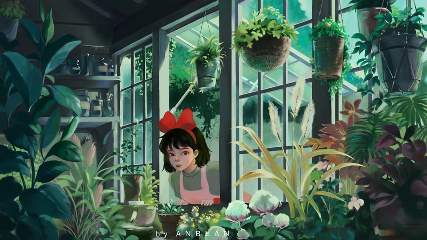 kiki (studio ghibli and 1 more) drawn by anbean