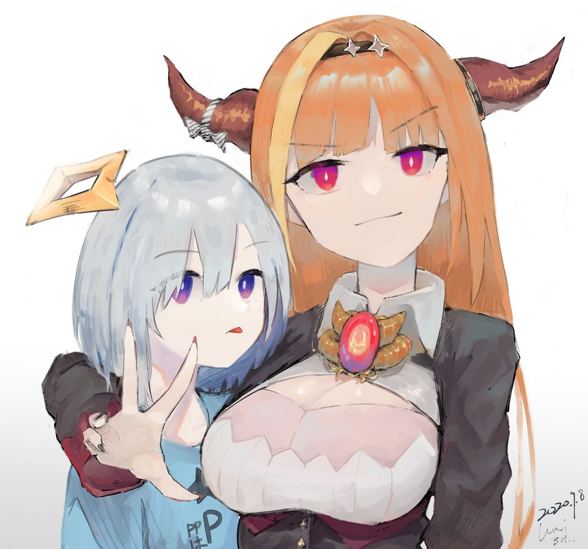 amane kanata and kiryu coco (hololive) drawn by lumiiii_951