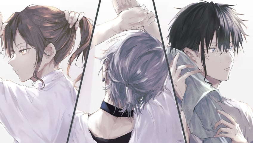 wirbel, ehre, and scharf (sousou no frieren) drawn by yamabiko_(niko_5274)