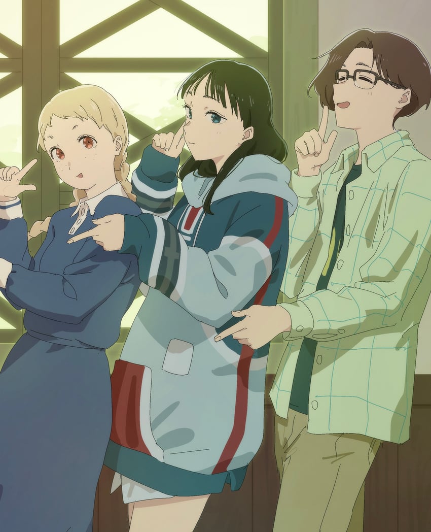 sakunaga kimi, kagehira rui, and higurashi totsuko (kimi no iro) drawn by matarasu_(aaaaaaaaj)