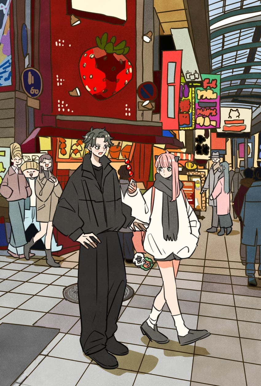 yor briar, anya, damian desmond, becky blackbell, director chimera, and 2 more (spy x family) drawn by takeuchi_ryousuke