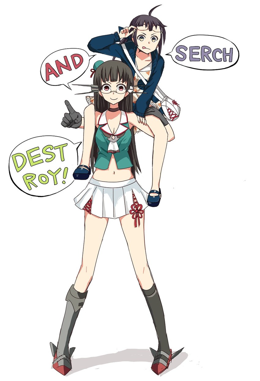 choukai, fujinami, and choukai kai ni (kantai collection) drawn by kitagawa_(ktgw_116)