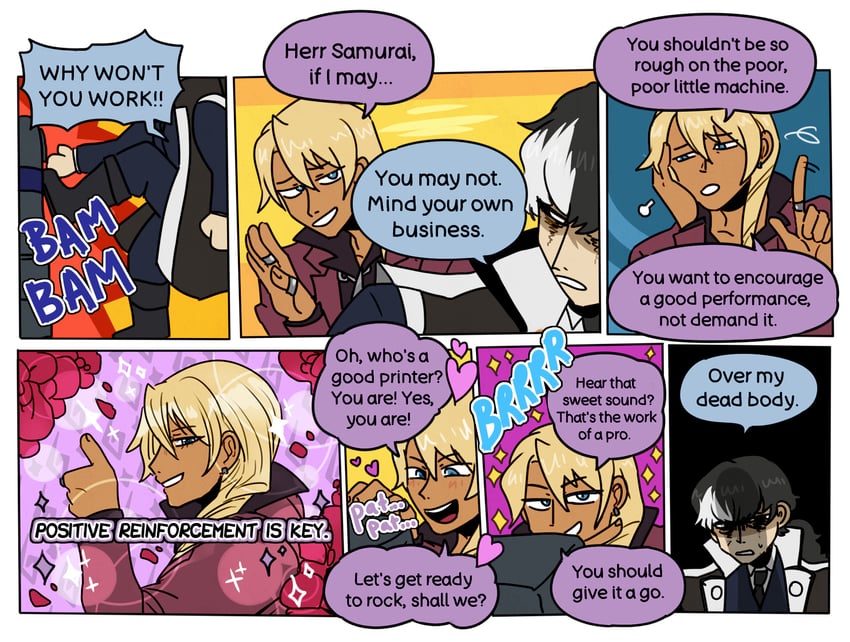 klavier gavin and simon blackquill (ace attorney) drawn by ministarfruit