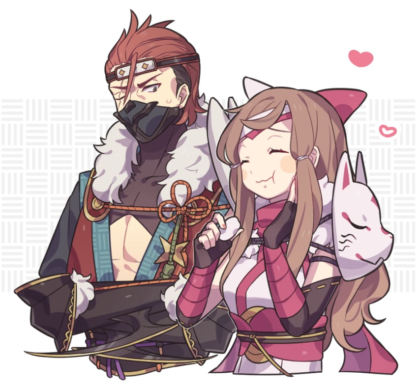 hana and saizo (fire emblem and 2 more) drawn by haconeri