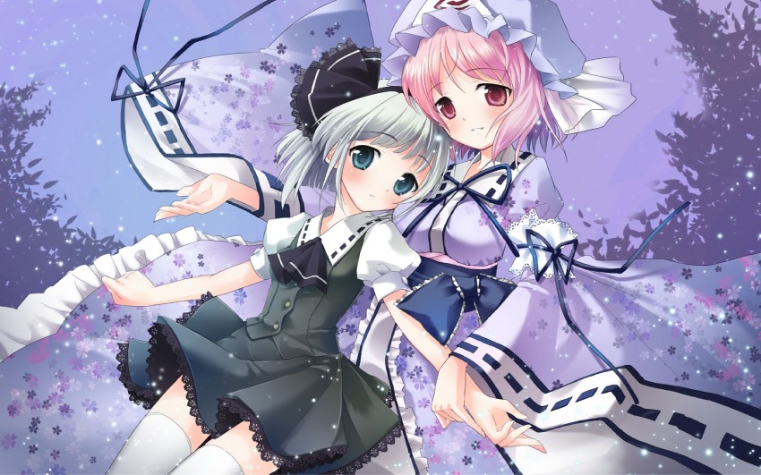 konpaku youmu and saigyouji yuyuko (touhou) drawn by kimishima_ao
