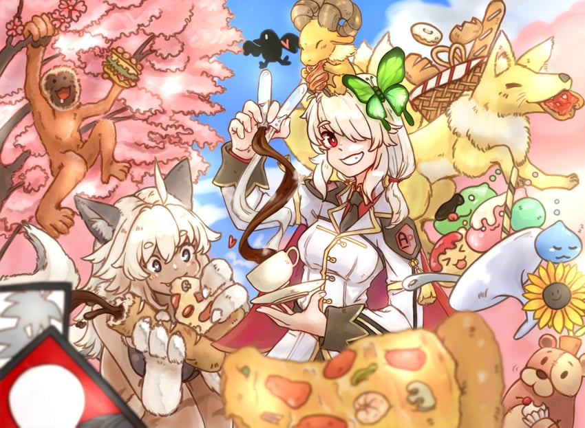poring, genetic, poporing, drops, marin, and 4 more (ragnarok online) drawn by riku_hamano