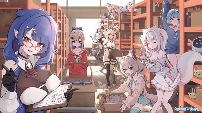 pipkin pippa, kaneko lumi, amanogawa shiina, jelly hoshiumi, komachi panko, and 3 more (phase connect)