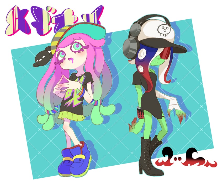 harmony, harmony's clownfish, and dedf1sh (splatoon) drawn by teo_(teorekka)