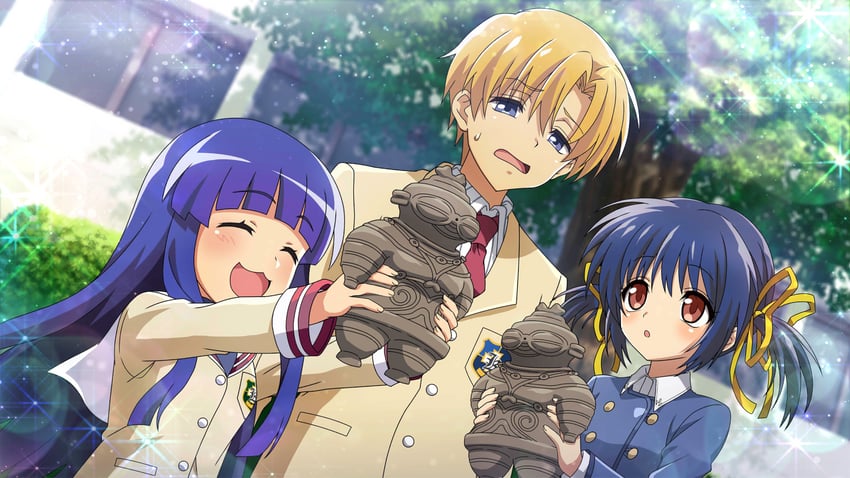 furude rika, sunohara youhei, and sunohara mei (higurashi no naku koro ni and 2 more)