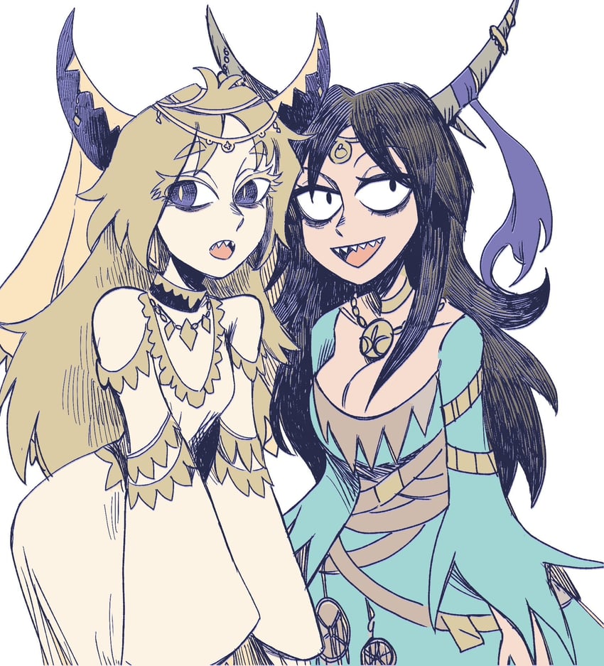 angrboda and jord (norse mythology) drawn by kuropin