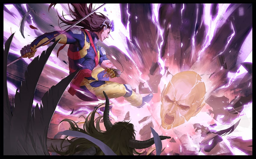 lucifer, aleph, helel, and yhvh (shin megami tensei and 1 more) drawn by o_c_x