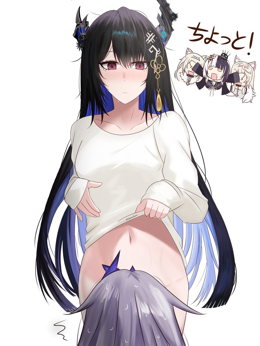 shiori novella, nerissa ravencroft, fuwawa abyssgard, mococo abyssgard, koseki bijou, and 1 more (hololive and 1 more) drawn by canvas_sensei