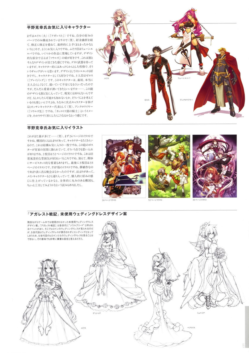 hiro, ellis, dyshana, zelos, murmina, and 2 more (spectral and 3 more) drawn by hirano_katsuyuki