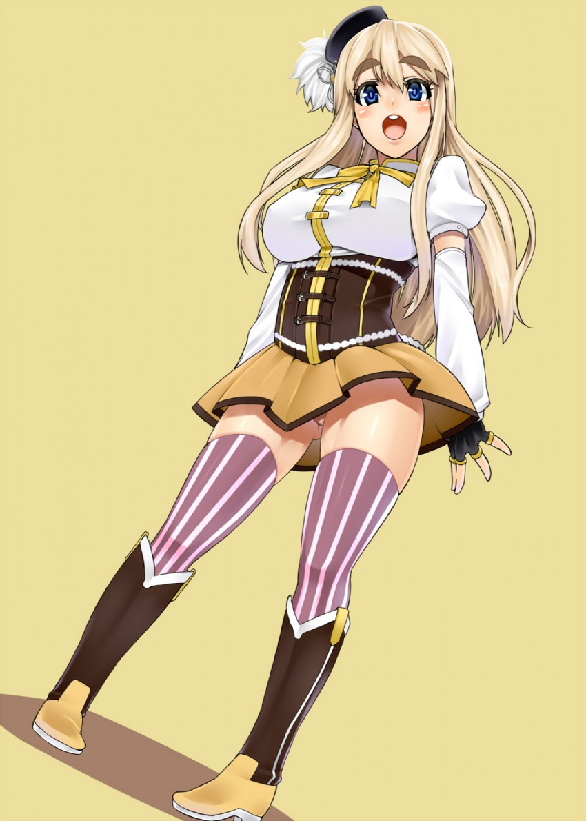 tomoe mami and kotobuki tsumugi (mahou shoujo madoka magica and 1 more) drawn by henkuma