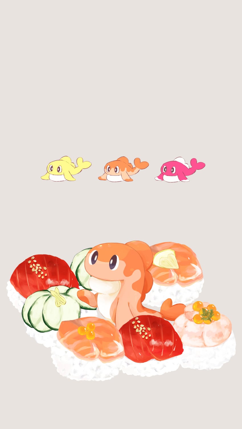 Tatsugiri tatsugiri tatsugiri and tatsugiri pokemon drawn by