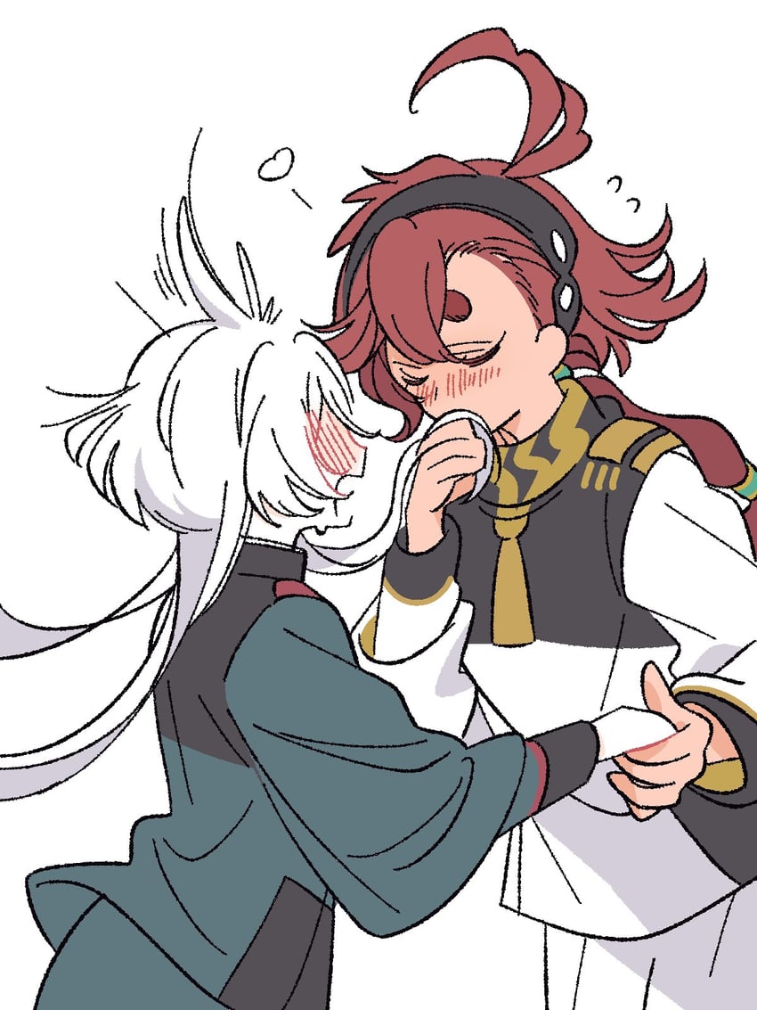 suletta mercury and miorine rembran (gundam and 1 more) drawn by yoshitaka_(palooo)