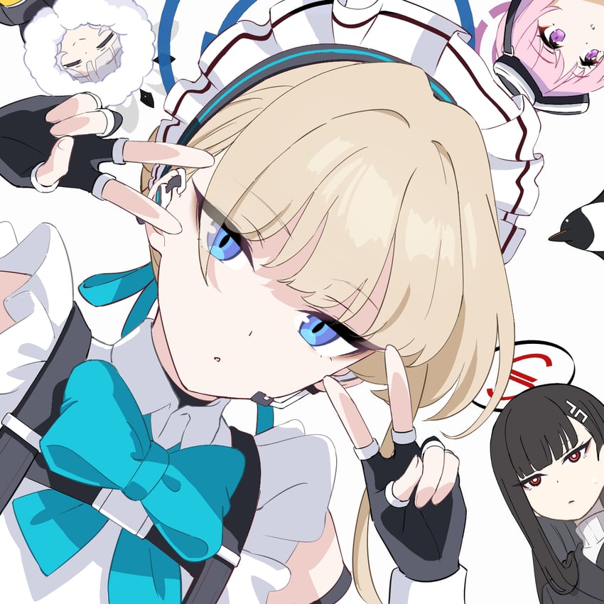 toki, rio, himari, and eimi (blue archive) drawn by exabeaver and saikyo_salmon