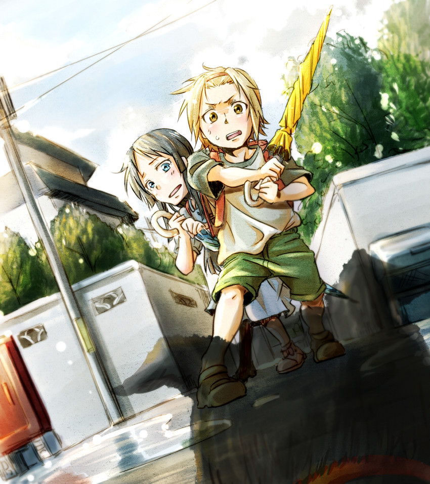 akiyama mio and tainaka ritsu (k-on!) drawn by shakeda_mamoshirou