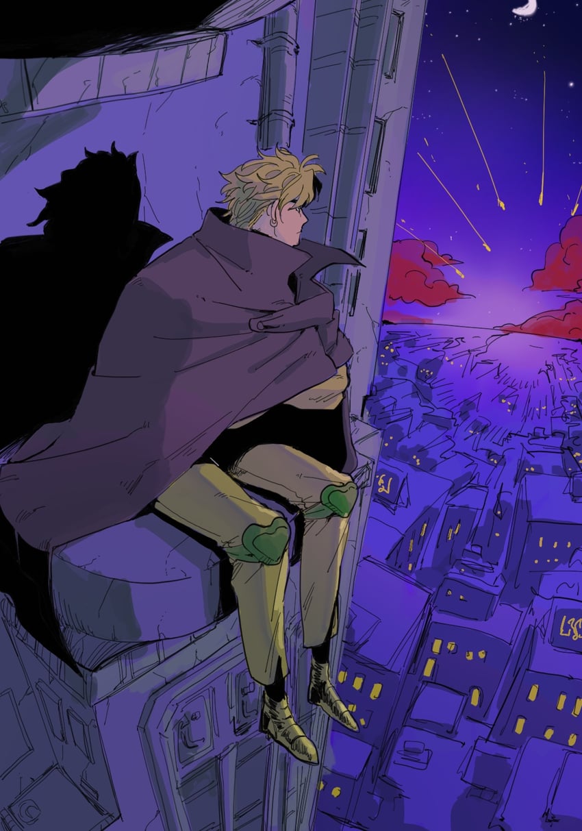dio brando (jojo no kimyou na bouken and 1 more) drawn by agopasta