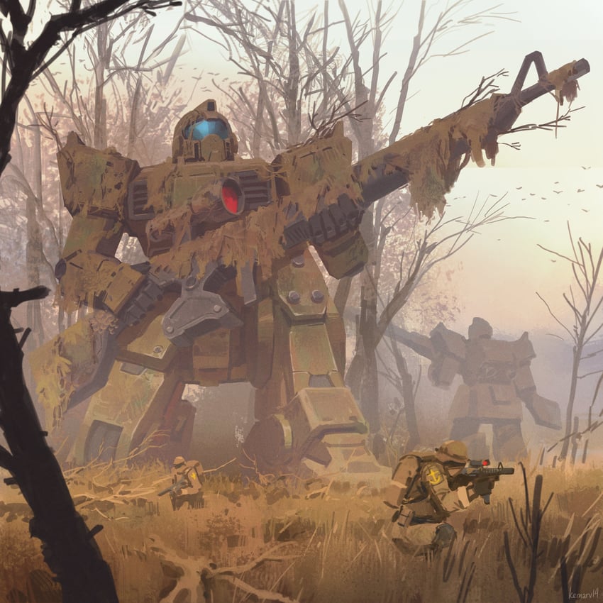 gm sniper (gundam and 1 more) drawn by icemarv14